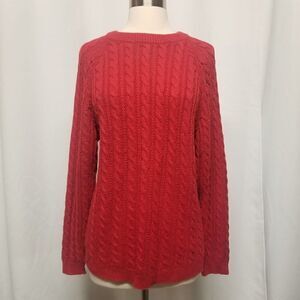 Vintage L. S. A. Classics Cable Knit Sweater Red